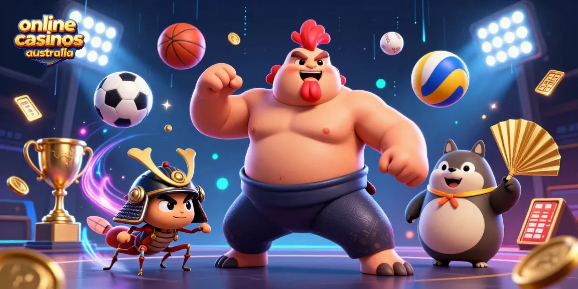 Experience the thrill of online casinos Australia with dynamic action featuring a powerful rooster and exciting betting elements.
