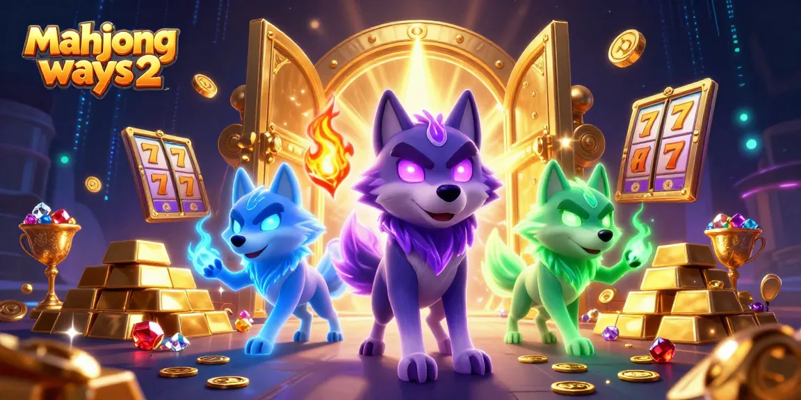 Experience winning thrills in Mahjong Ways 2 with animated treasures and ghostly wolves.